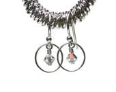 Crystal, Sterling Silver Earrings, Circle, your choice of color, Swarovski Elements