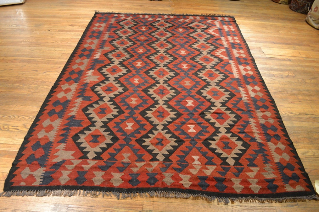 2739 size 6.5 x 9,2 Tribal Kilim Rug / Vintage Kilim / Oriental Rug