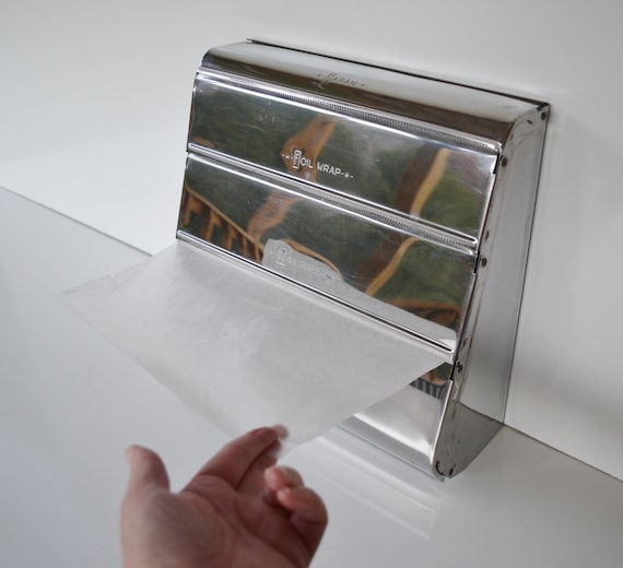 Vintage 1950s Chrome Kreamer Ware Wax Paper by JudysJunktion
