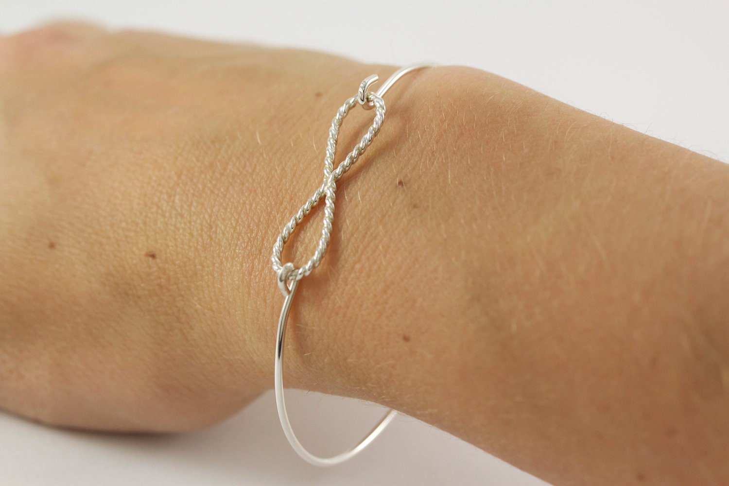 Sterling Silver Infinity Twisted Rope Bracelet