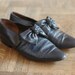 20% OFF Sale / vintage navy blue bow shoes / size 10