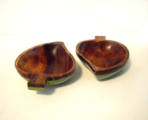 Wood Bowls - Leaf shaped bowl set ////black friday etsy sale////cyber monday etsy sale