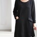 Simple Pleasures/ Black tunic Bottoming shirt dress