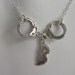 50 Shades Of Grey - Inspired Solid Sterling Silver Handcuff Masquerade Mask Lariat Necklace