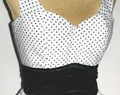 A Fine polkadot 50s cocktail dress in 100% cotton