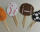All Sports Cupcake Toppers Baseball Football Basketball Soccer Il_170x135