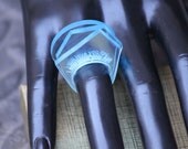 Ice Blue Stackable Rings (Set of 3)