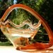Vintage Glass Art Decor Hand Blown Glass With Handle
