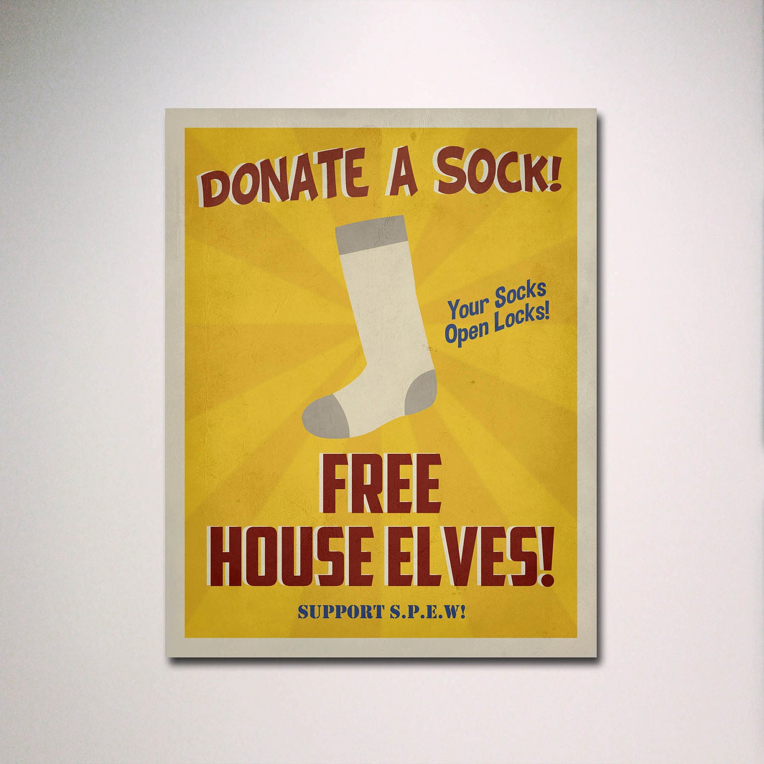 SPEW Free House Elves Propaganda Poster 11" x 14"