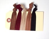 elastic hair ties burnette colors hair accessories set of 5