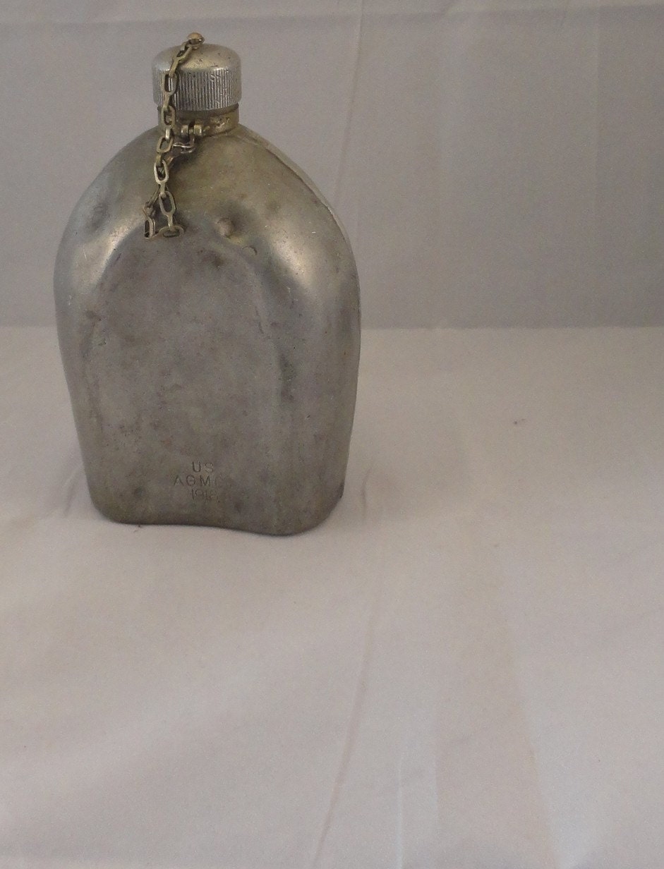 Original WWI U.S. Army Metal Mess Kit Canteen Agm Co 1918 M1910 Infantry Free US Shipping