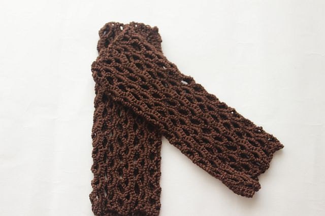 Fingerless Gloves - Brown Mittens - Crochet Fingerless Gloves - Sexy Gloves