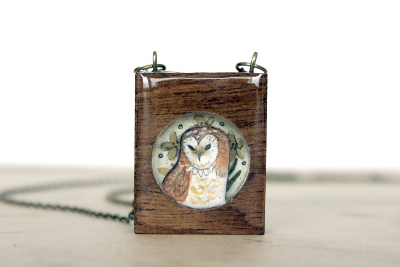 autumn owl - fall fashion thanksgiving owl- hand painted illustrated owl piece