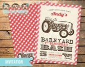 Vintage Barnyard Bash Invitation with Tractor Il_170x135