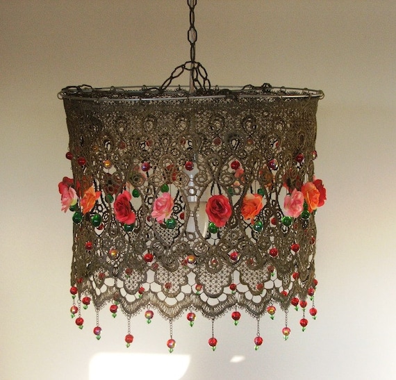 Anat Bon's Lighting - Dangling Tea Rose Lighting