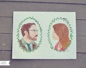 Custom couples portraits / original illustration