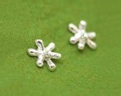Star silver earrings - Japanese traditional childrens rock candy motif - Konpeito post earrings