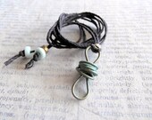 Charm Necklace,Hemp, Dark Brown, Eco-Friendly,Vegan