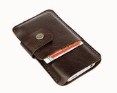 iPhone 5  Wallet / Case (Riley) - Coffee Brown Leather