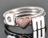 ON SALE, initial ring, stacking ring, alphabet ring, letter ring, personalized ring, sterling silver ring, valentines day