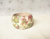 Rustic wooden bracelet winter must have-3, gift for her, christmas red, green, ivory, white
