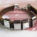 Punk Leather and metal Bracelet  mens bracelet cool bracelet jewelry bracelet bangle bracelet  cuff bracelet 1284S