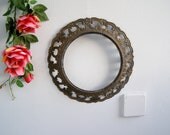 Rustic Metal Ornate round Frame, Architectural , mirror frame, craft supply, furniture, garden decoration, photo frame, plant stand