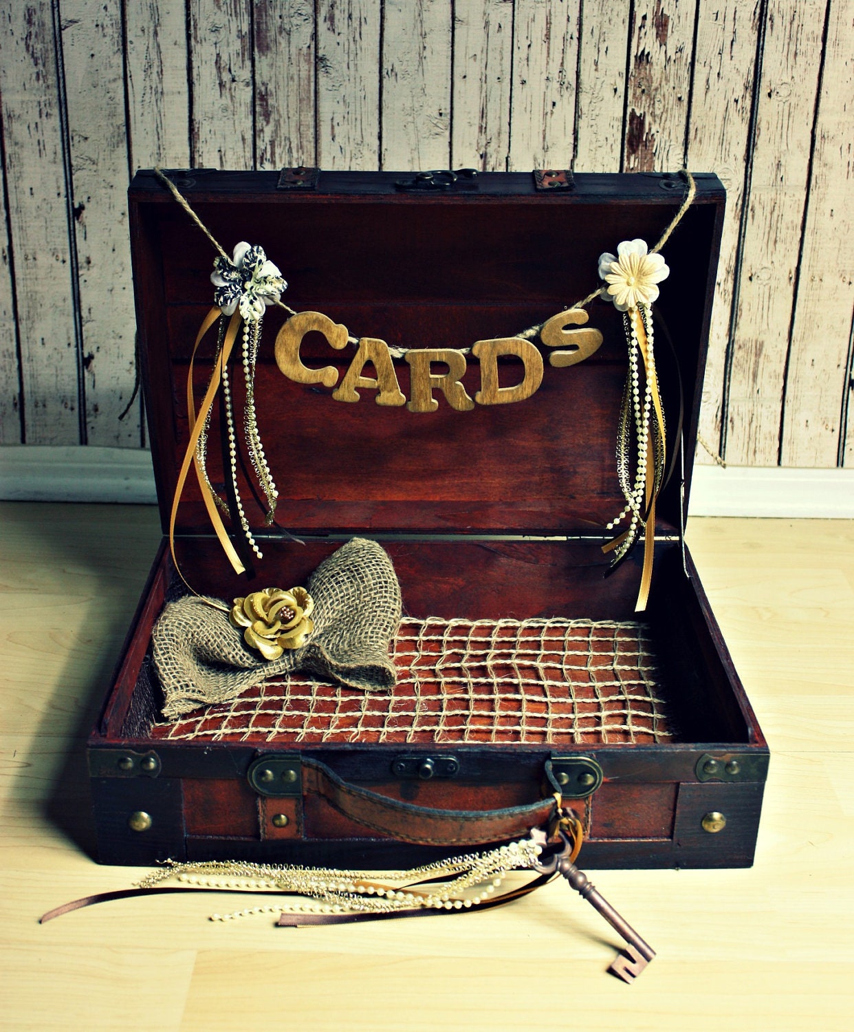 Wedding Card Holder-Wedding Card Box-Trunk-Suitcase-Wood trunk-Wedding Card Box and card sign