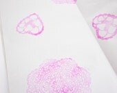 Pink Stamped Doily & Heart Gift Wrap Wrapping Paper