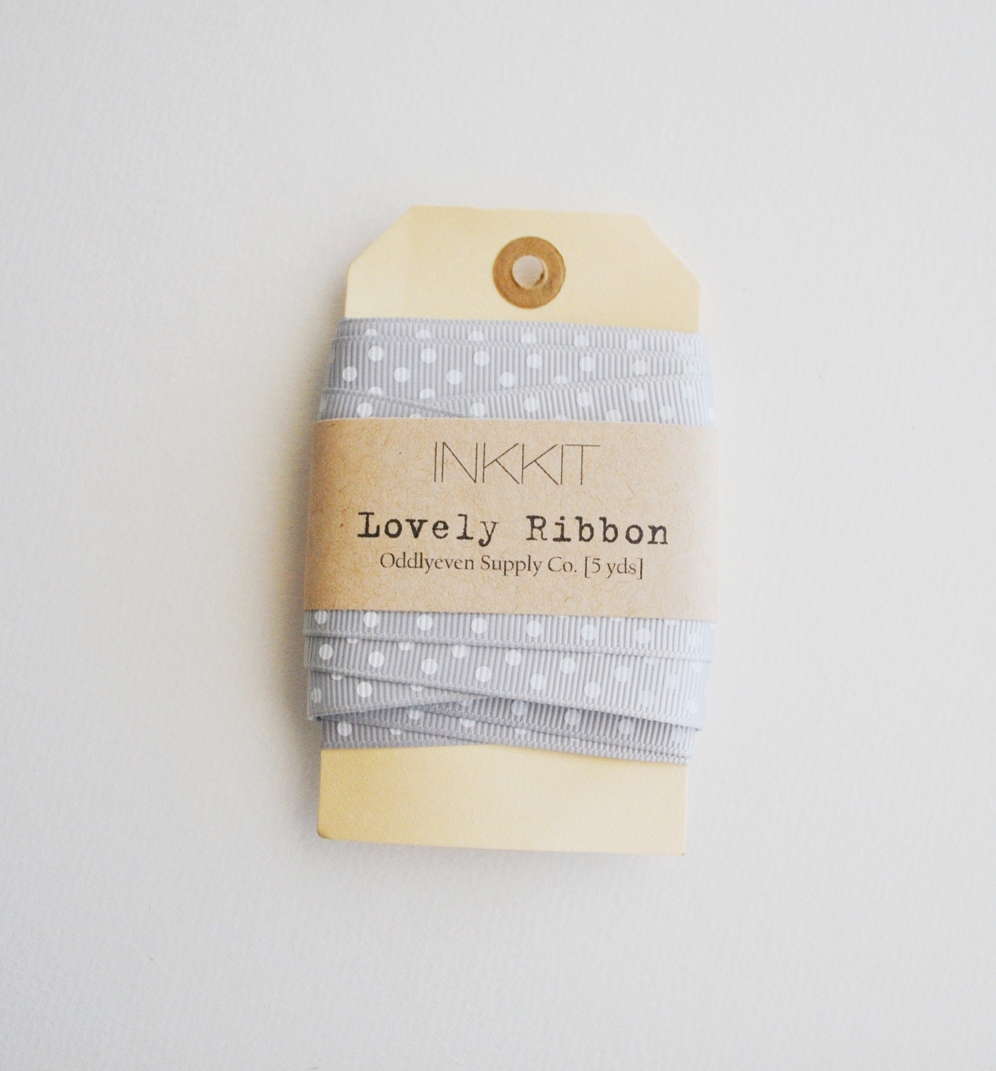 dotted gray ribbon (5 yards)