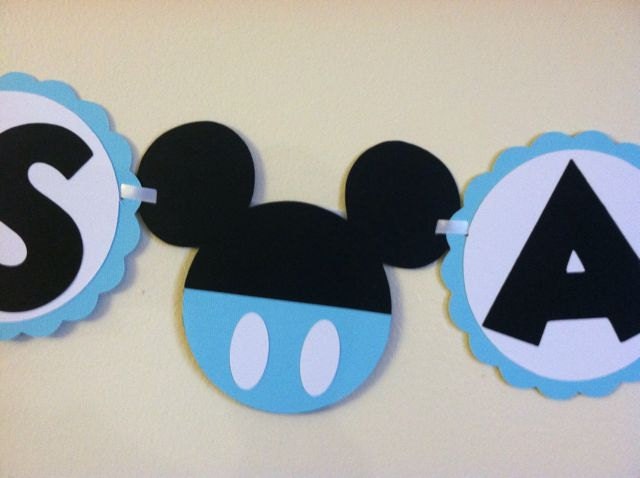 Mickey Mouse Baby shower banner Its a boy ready to by NiuDesigns