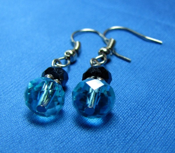 Blue Glass Earrings