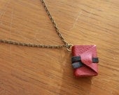 Book necklace with poem - A Psalm of Life