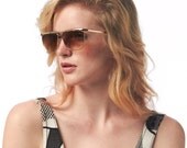 Gold Unisex Aviator Frame Serge Sunglasses / Free Ship USA