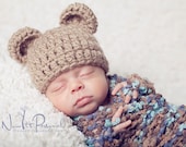 Crochet Hat PATTERN - Baby Bear Hat Crochet Pattern - Instant Download PDF 214 - Newborn to Adult - Photography Prop Pattern