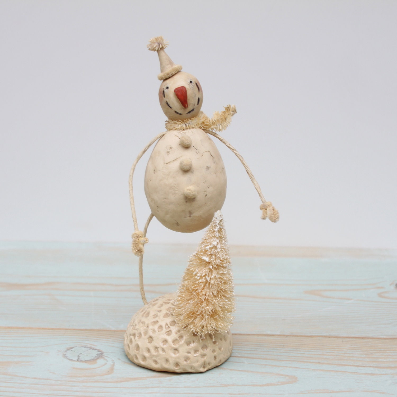 Snowman Christmas Folk Art Holiday Decoration