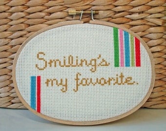 Cross stitch quote from Elf
