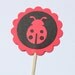 Ladybug Cupcake Toppers- Baby Shower, Bridal Shower, Birthday Party
