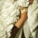 Vintage Wedding Garter Set Bridal Garter Ivory with White band (includes toss garter)