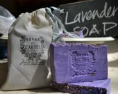 LAVENDER SOAP with French style cotton bag