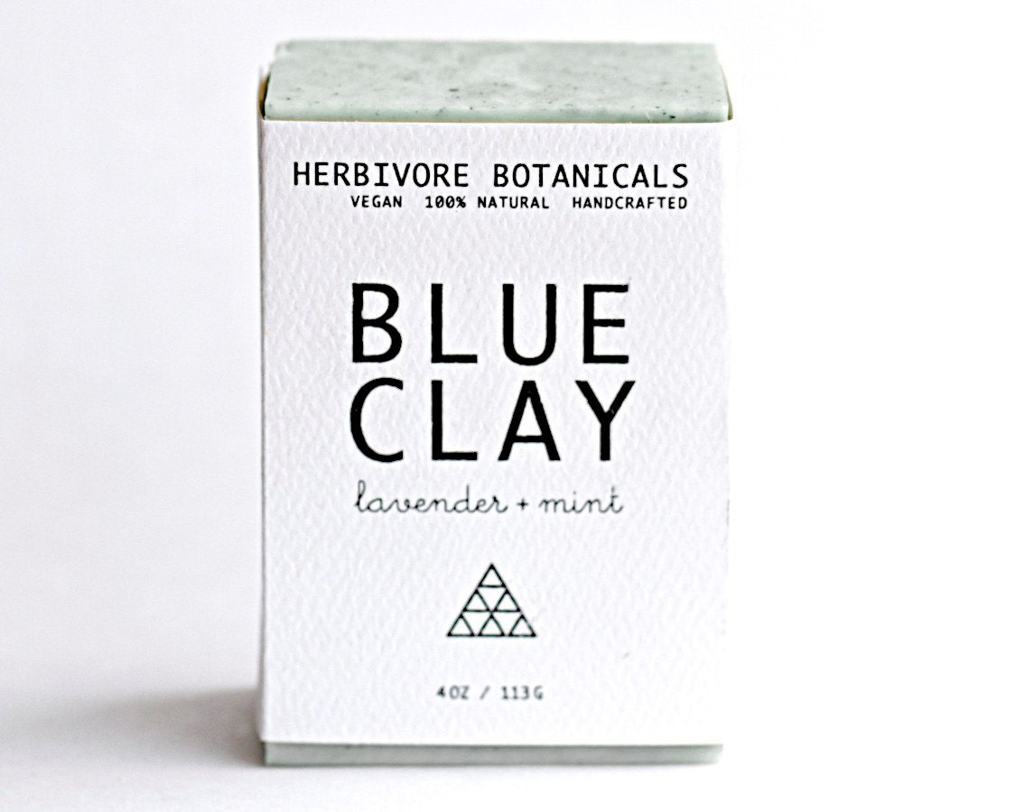 Cambrian Blue Clay Soap. Face and Body Soap. Vegan Handmade Soap. 100% Natural. Vegan. Lavender Mint. Essential Oil.
