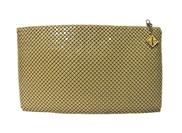 Ecru Crossbody Mesh Bag Or Clutch By Whiting And Davis International Hong Kong