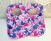 Baby Girl Princess Bib Set / Toddler Bib Set / Purple Baby Girl Bibs /  Pink Baby Girl Bibs / Pink Toddler Bibs