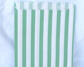 ViNTaGe SWeeT SHoP PaPER BAGs-- Green and WHiTe STRiPe party favors--gifts---weddings--showers--25ct Il_170x135