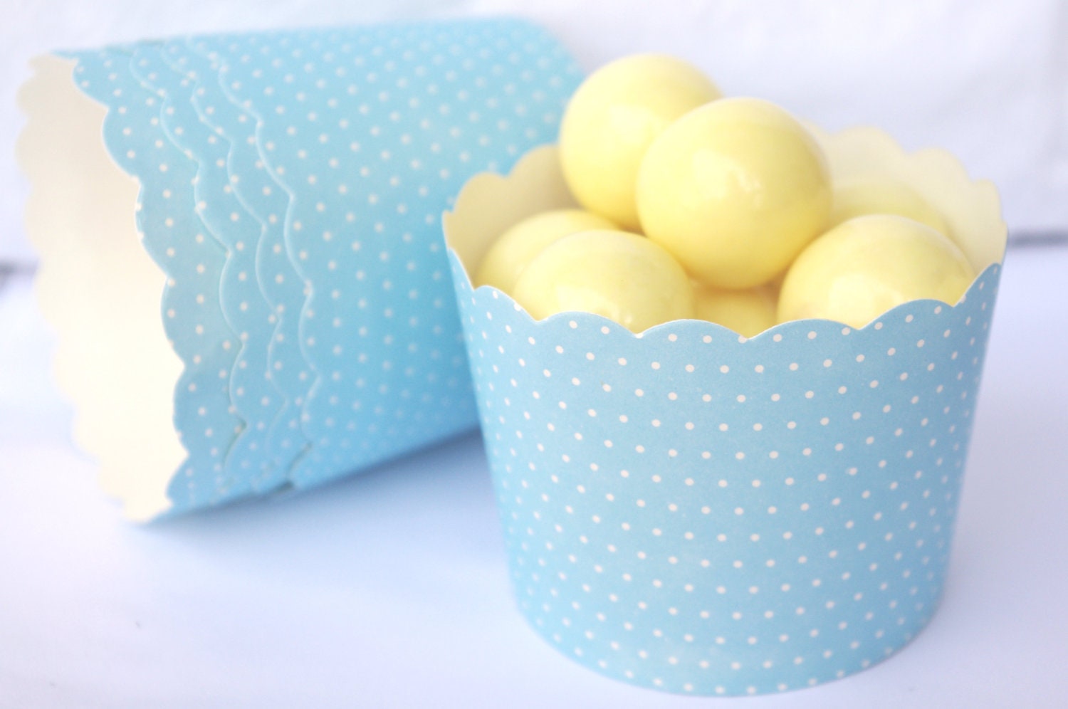 Light BLuE--Nut/Candy/Baking Cups--20ct--Parties--cupcakes-gumballs-snacks