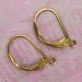 20 Raw BRASS Leverback EARWIRE Hoops 17x10mm, Earring Components - 20 Pieces, Jewelry Making Findings - Beadconet EH1026