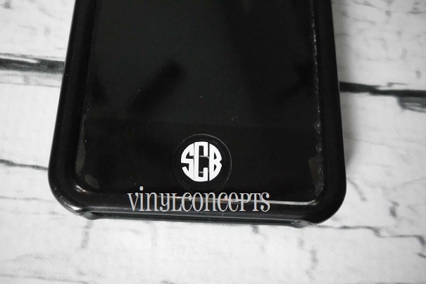 Iphone home button Monogram Decals - Set of 12 - no background