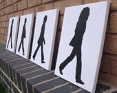 The Beatles - ABBEY ROAD  Spray paint stencil on canvas