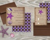 Starfish Wedding Invitation Suite, Destination Wedding Invitation, Nautical Wedding, Beach Wedding