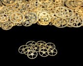 10x BRASS - 3/5 Inch (15mm) SteamPunk Gears